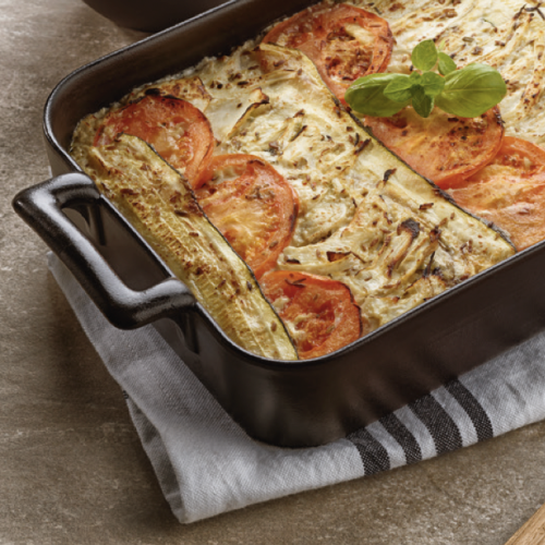 Gratin de fenouil, courgettes, aubergines et crème au cumin Campagne